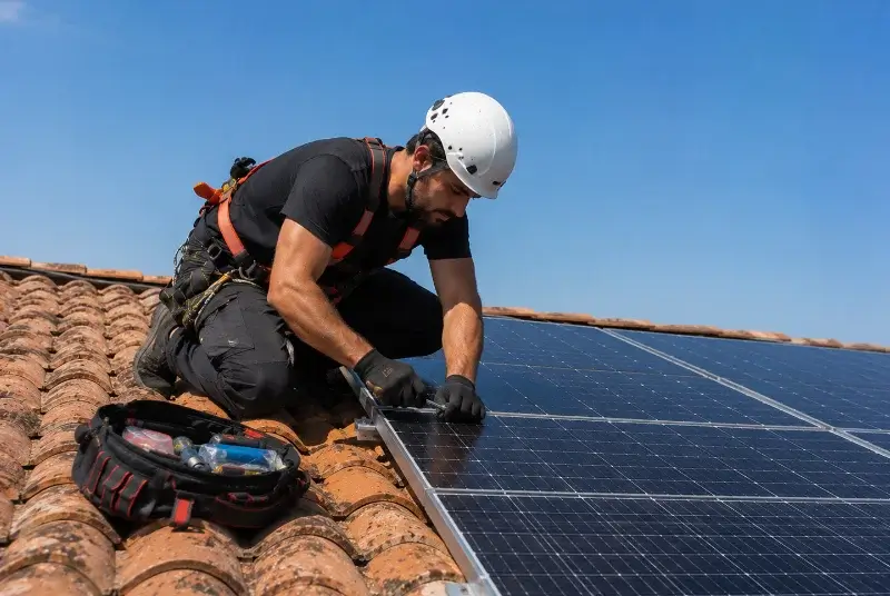 Maintenance et monitoring de panneaux solaires à Leschaux