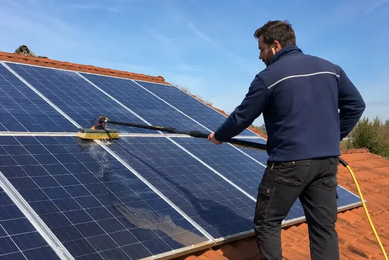 Nettoyage et entretien de panneaux solaires à Leschaux
